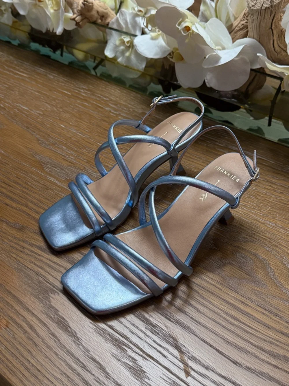 Frankie4 Giselle Blue Metallic heels - 8.5